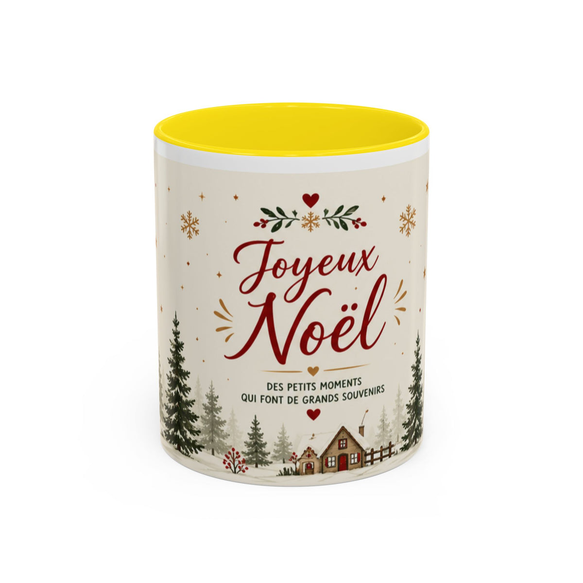 Mug de Noël "Joyeux Noël" – Décor Village & Sapins | Idée Cadeau Fête
