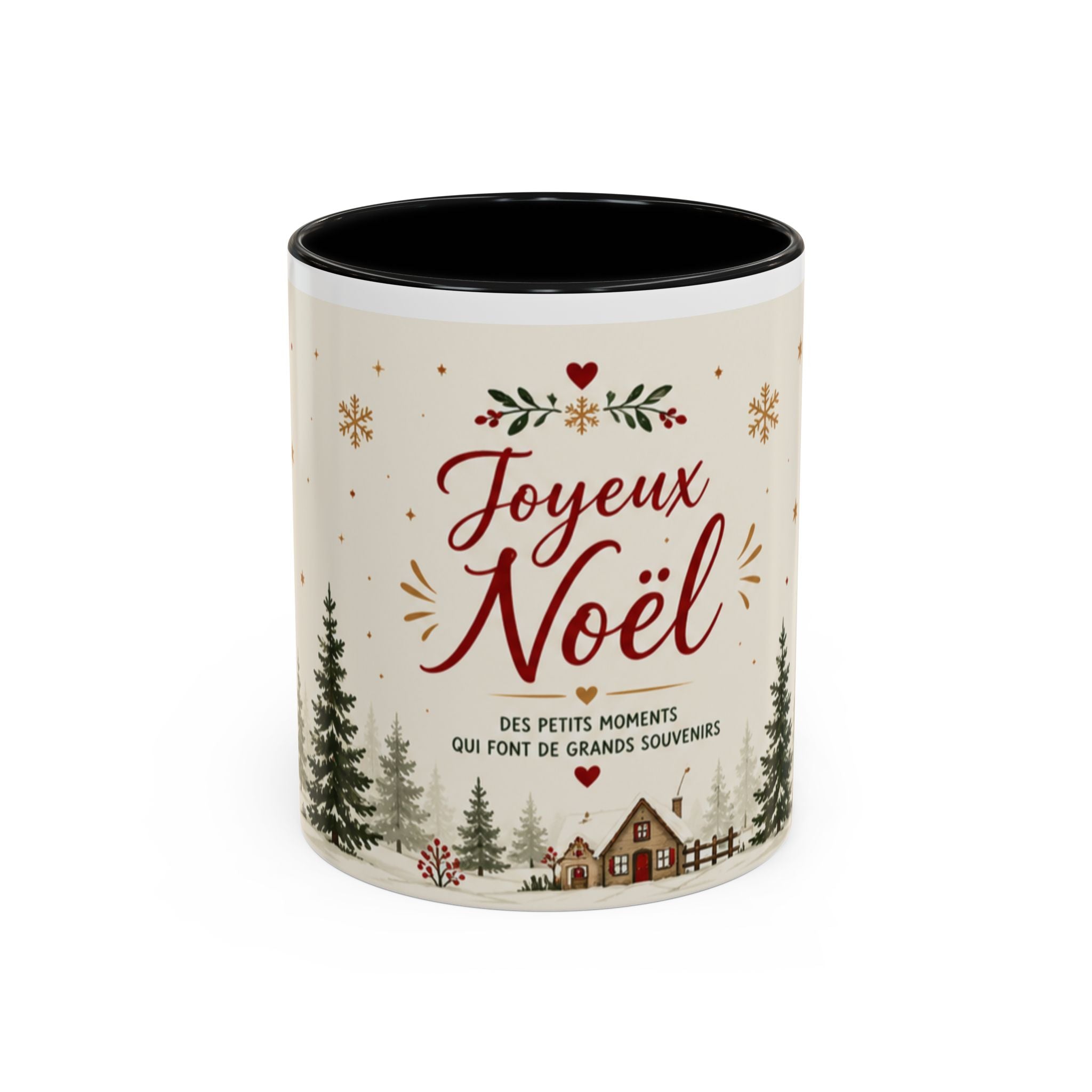 Mug de Noël "Joyeux Noël" – Décor Village & Sapins | Idée Cadeau Fête