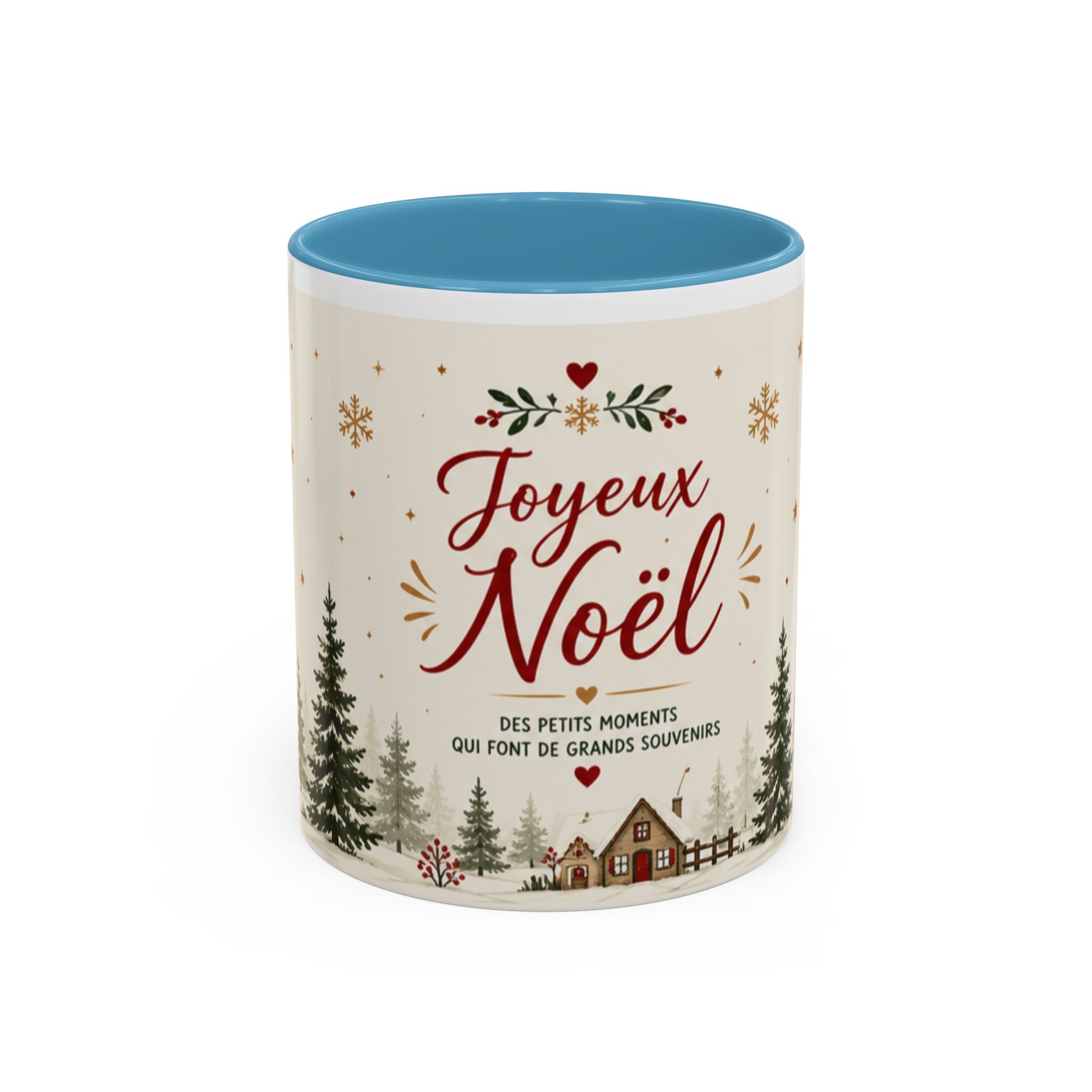 Mug de Noël "Joyeux Noël" – Décor Village & Sapins | Idée Cadeau Fête