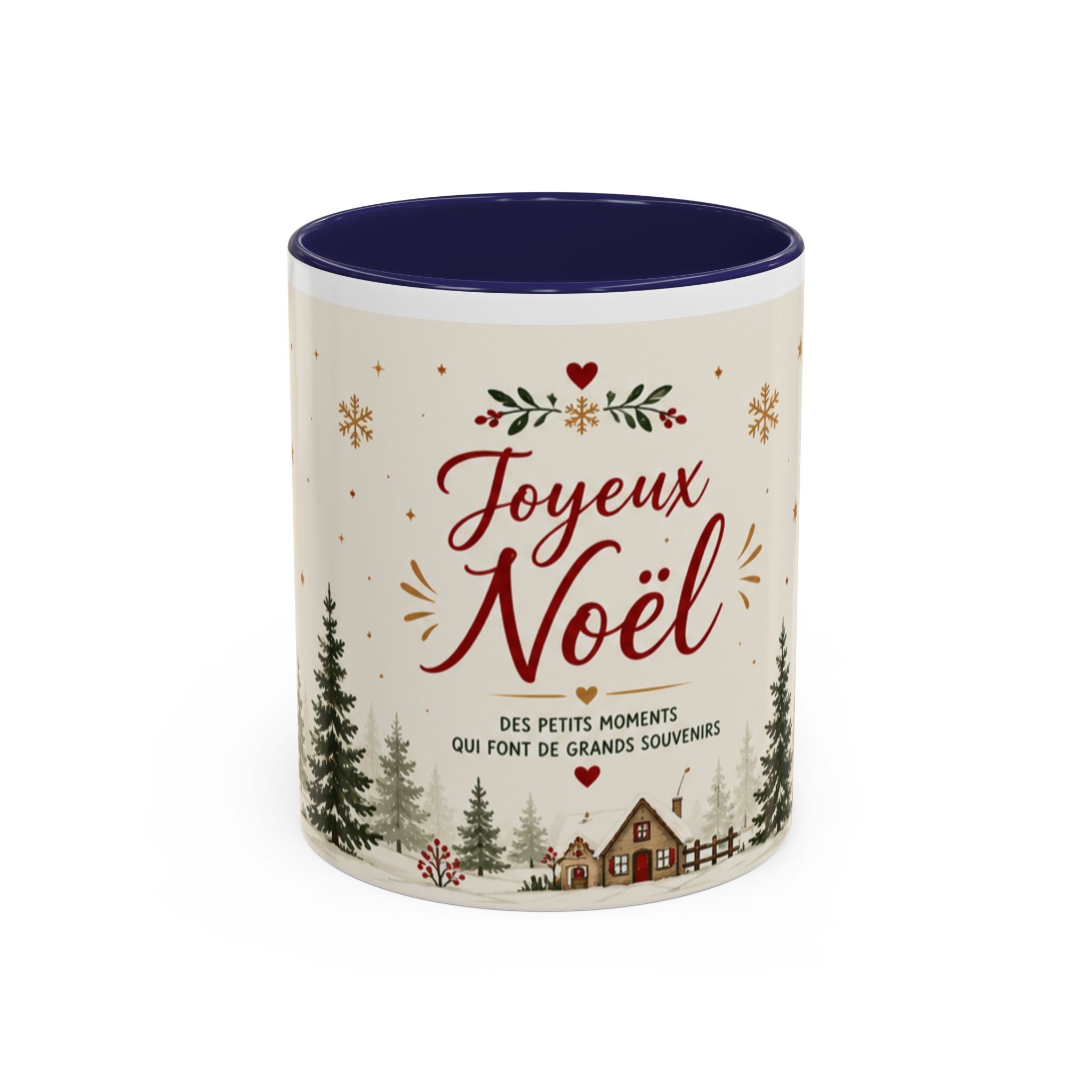 Mug de Noël "Joyeux Noël" – Décor Village & Sapins | Idée Cadeau Fête