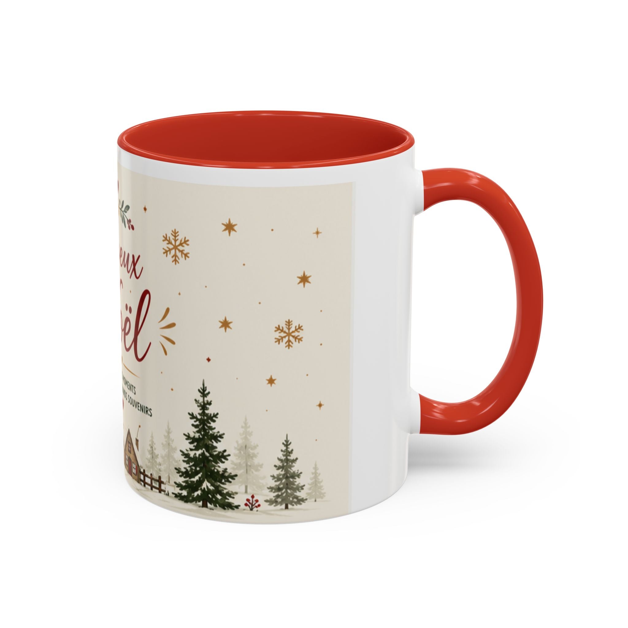 Mug de Noël "Joyeux Noël" – Décor Village & Sapins | Idée Cadeau Fête