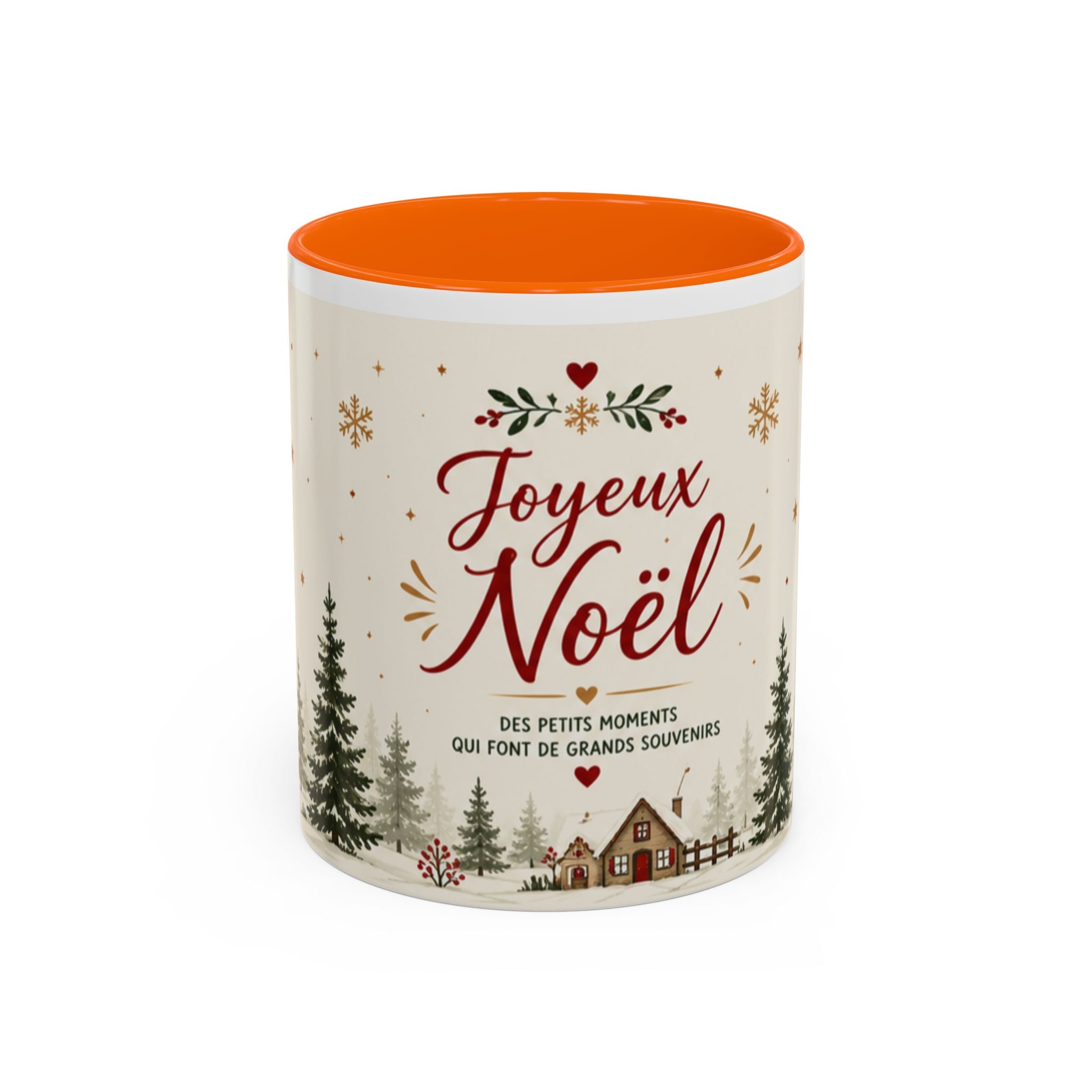 Mug de Noël "Joyeux Noël" – Décor Village & Sapins | Idée Cadeau Fête