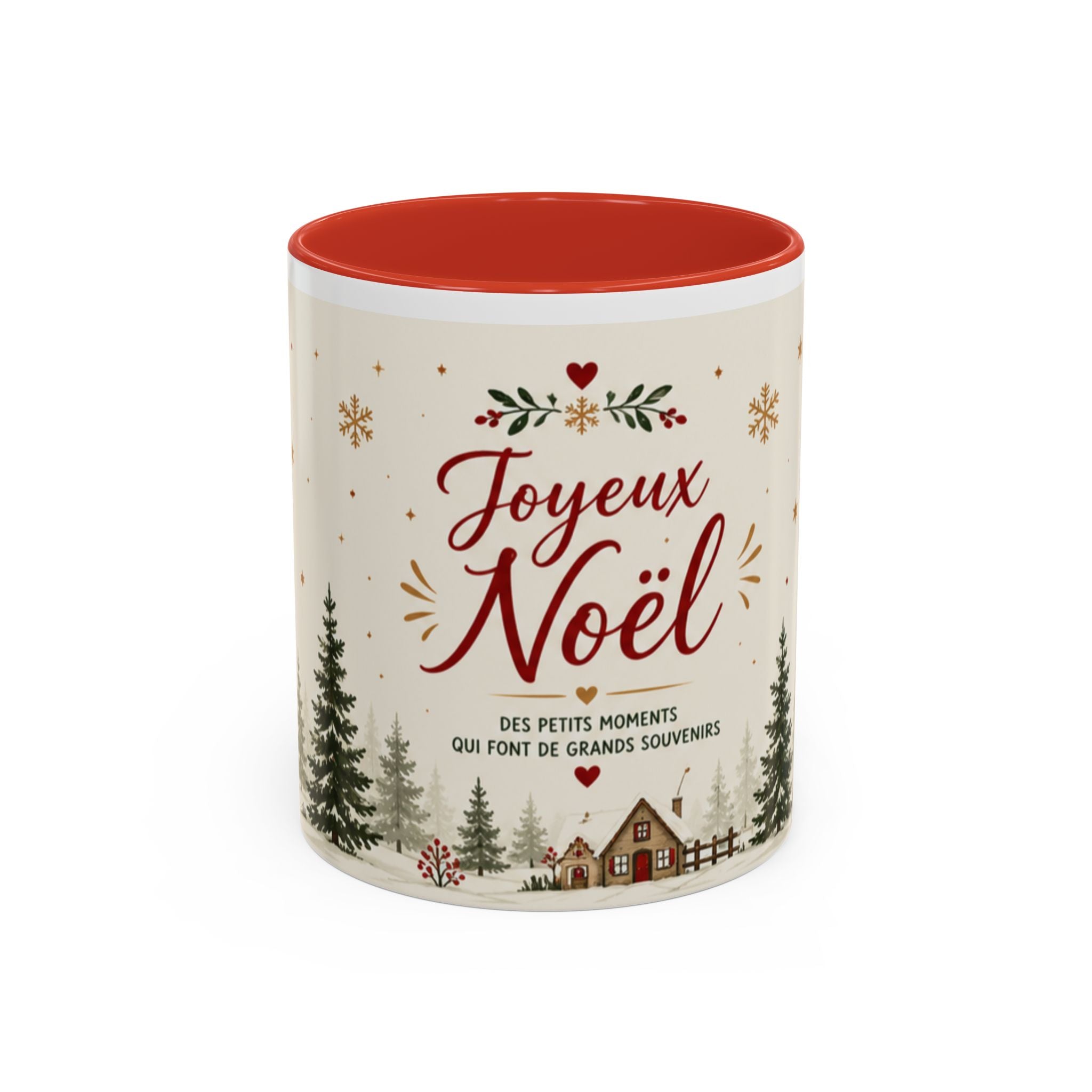 Mug de Noël "Joyeux Noël" – Décor Village & Sapins | Idée Cadeau Fête