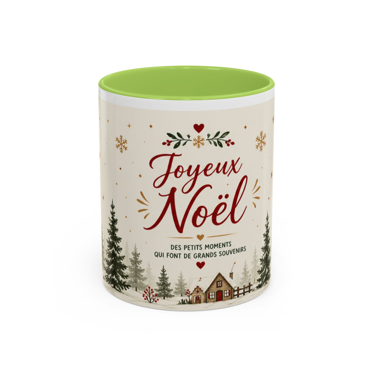 Mug de Noël "Joyeux Noël" – Décor Village & Sapins | Idée Cadeau Fête