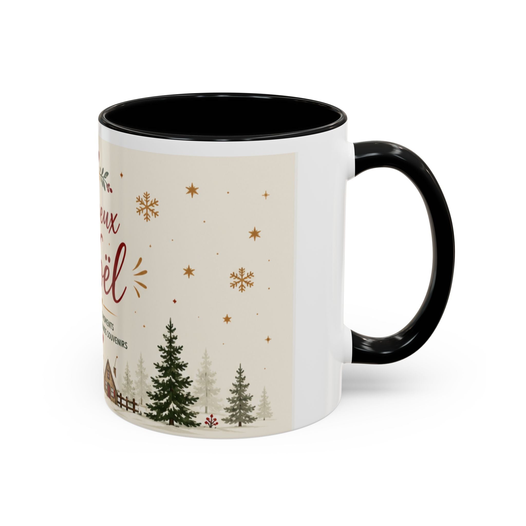 Mug de Noël "Joyeux Noël" – Décor Village & Sapins | Idée Cadeau Fête