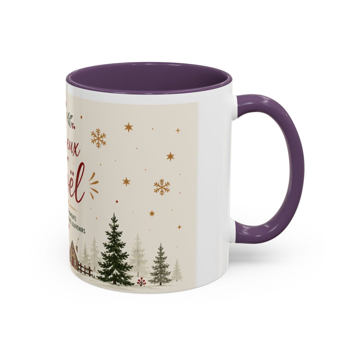 Mug de Noël "Joyeux Noël" – Décor Village & Sapins | Idée Cadeau Fête