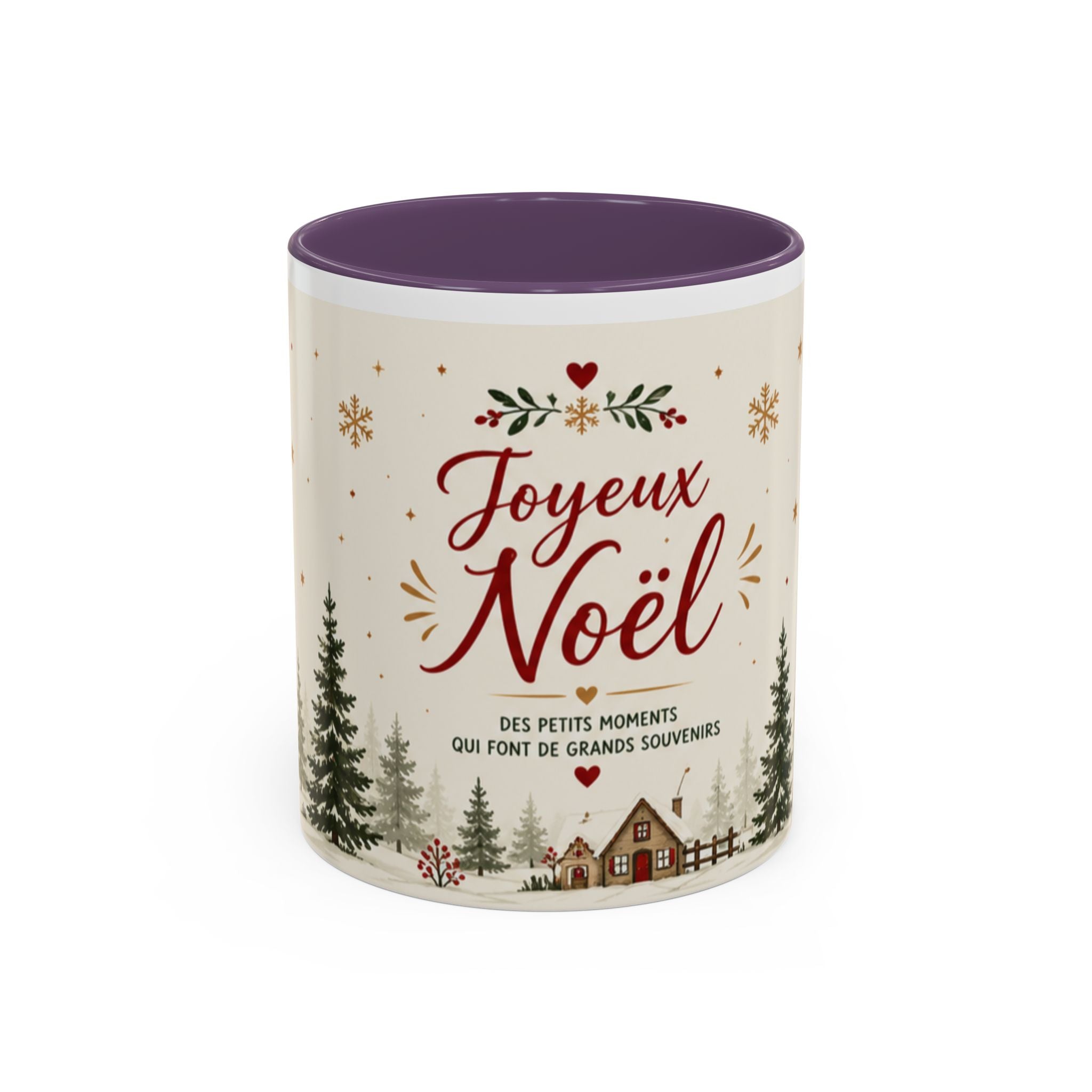 Mug de Noël "Joyeux Noël" – Décor Village & Sapins | Idée Cadeau Fête