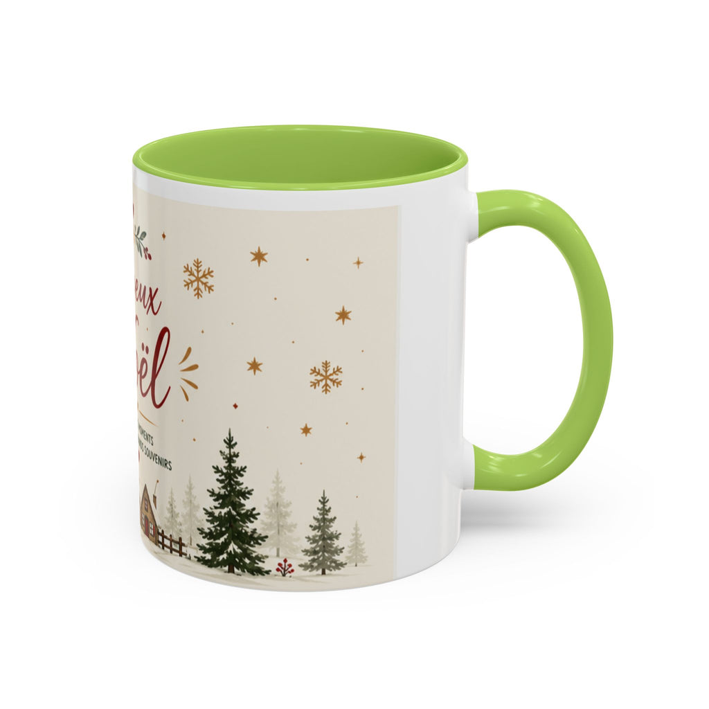 Mug de Noël "Joyeux Noël" – Décor Village & Sapins | Idée Cadeau Fête