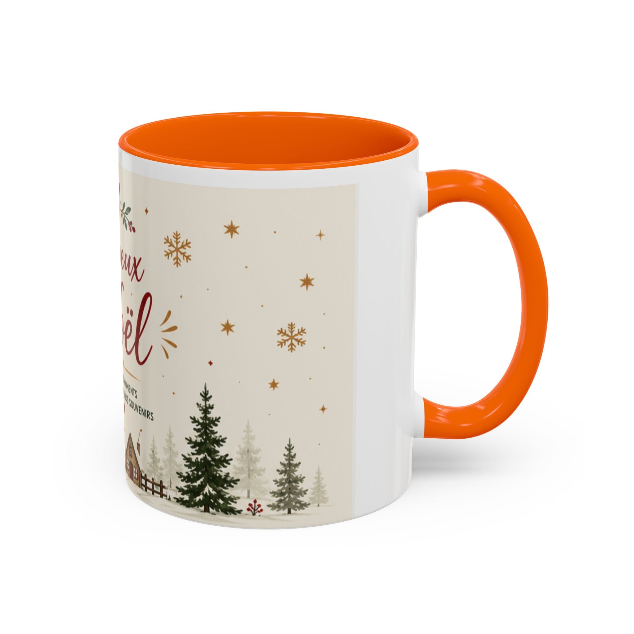 Mug de Noël "Joyeux Noël" – Décor Village & Sapins | Idée Cadeau Fête